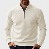 Szykowny Sweter Męski z krótkim zamkiem i wyrazistą stójką