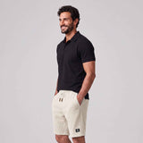 Lekkie szorty męskie slim fit na lato z kontrastowym sznurkiem