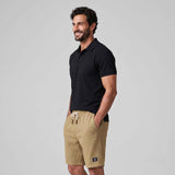 Lekkie szorty męskie slim fit na lato z kontrastowym sznurkiem