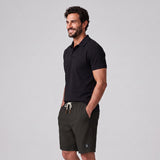 Lekkie szorty męskie slim fit na lato z kontrastowym sznurkiem