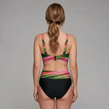 Efektowne Bikini z Wysokim Stanem i Kopertową Górą typu Halter