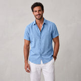 Męska Koszula z Krótkim Rękawem i Klasycznym Kołnierzykiem na Lato