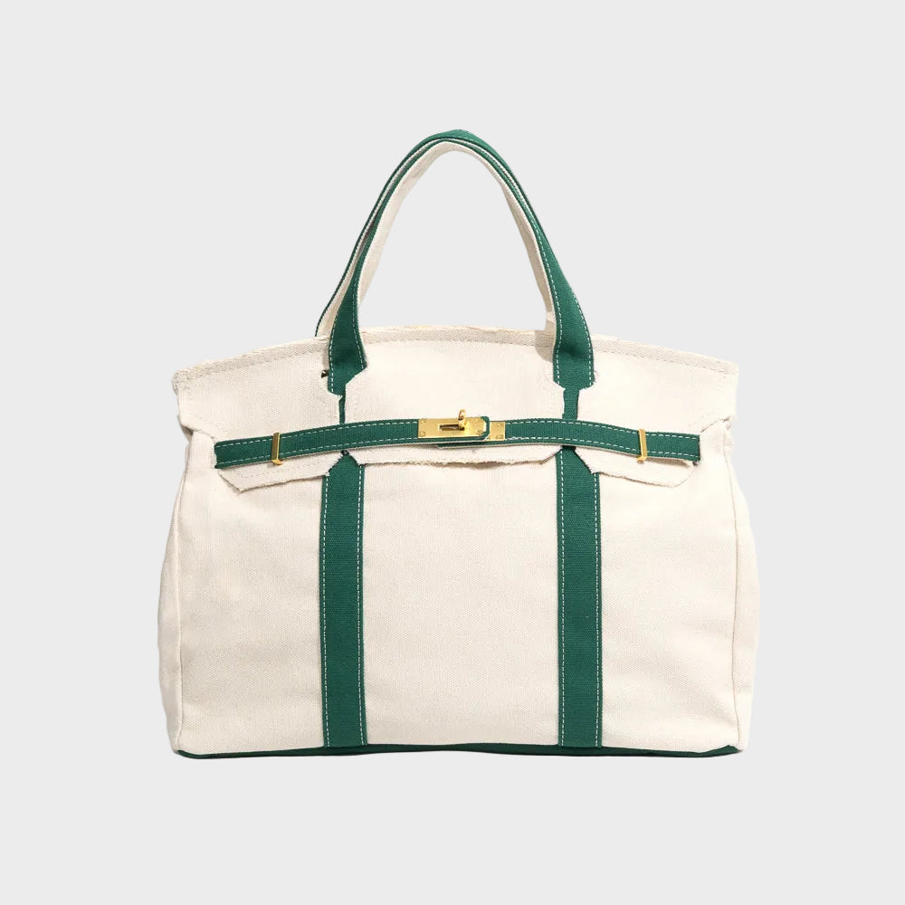 Efektowna torebka damska typu tote z eleganckim wykończeniem