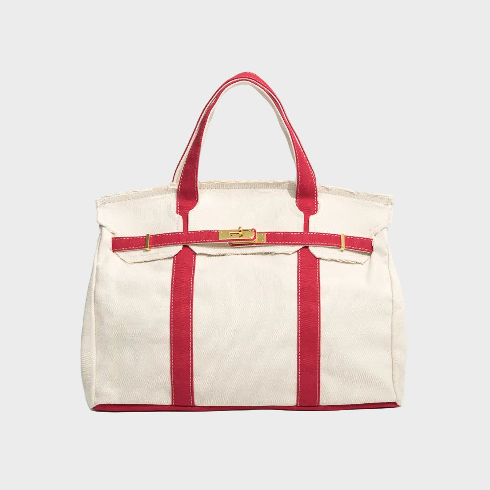 Efektowna torebka damska typu tote z eleganckim wykończeniem