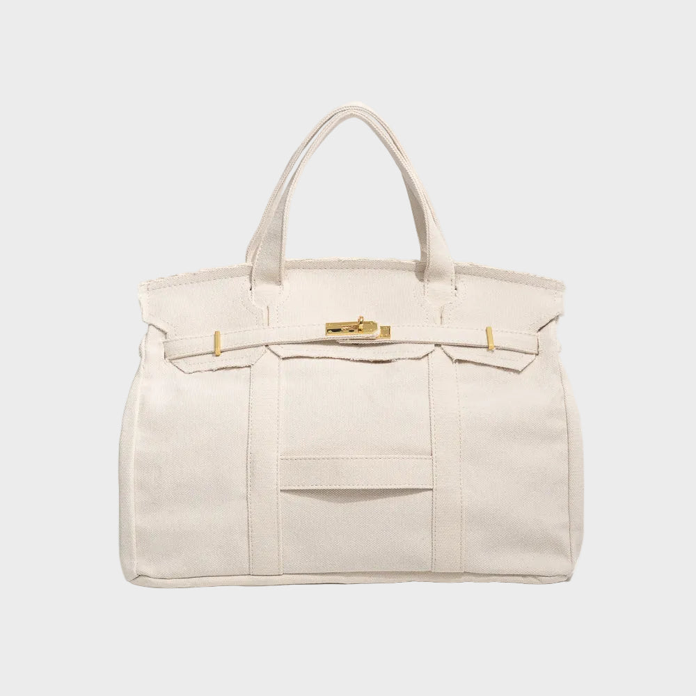 Efektowna torebka damska typu tote z eleganckim wykończeniem