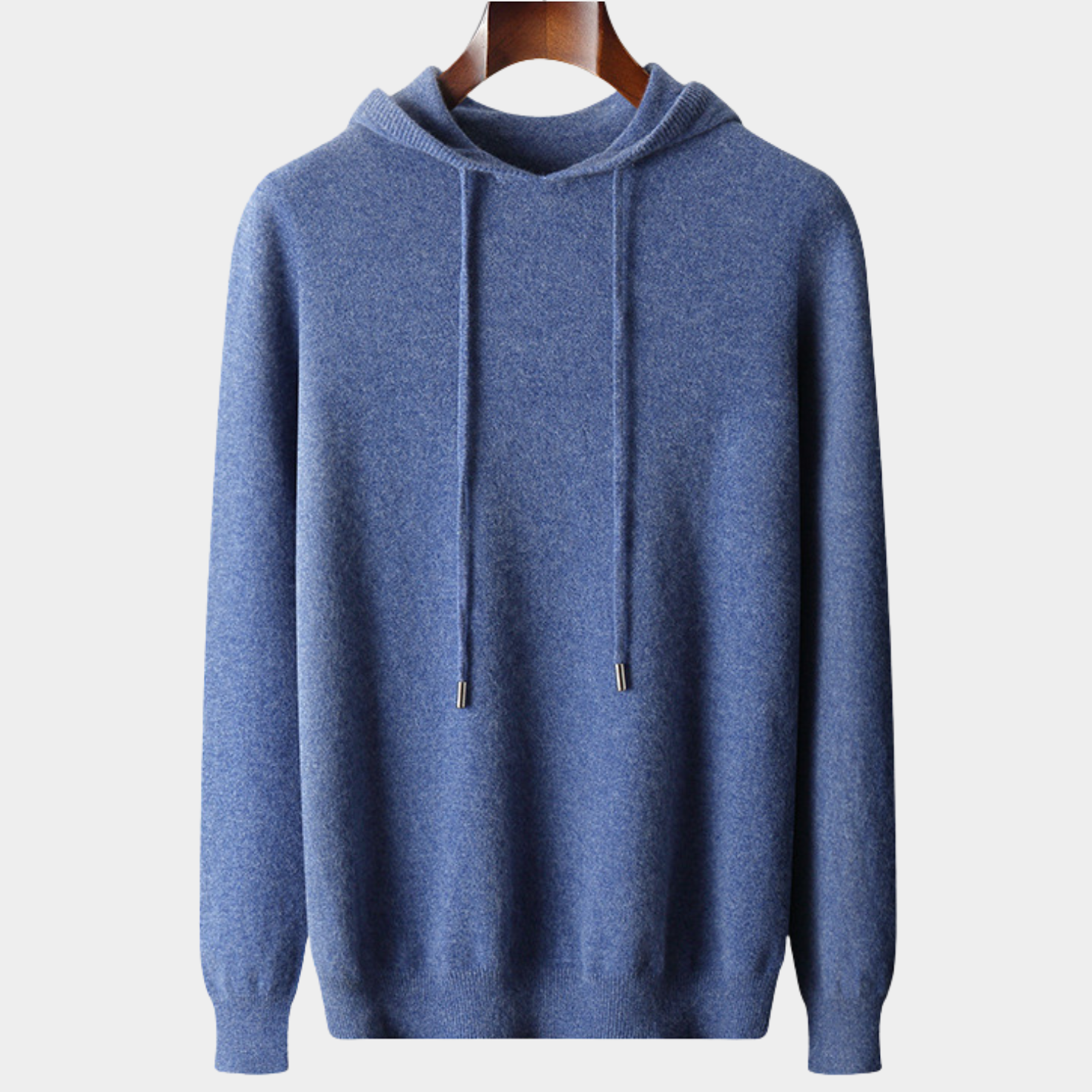 Stylowy sweter męski z kapturem z subtelnymi detalami