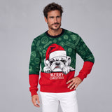 Radosny Sweter Świąteczny Unisex z Ozdobnym Nadrukiem Reniferów
