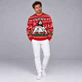 Radosny Sweter Świąteczny Unisex z Ozdobnym Nadrukiem Reniferów