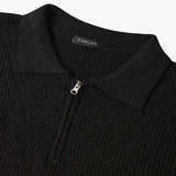 Stylowy sweter męski na zamek z eleganckim kołnierzykiem polo