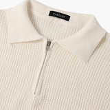 Stylowy sweter męski na zamek z eleganckim kołnierzykiem polo