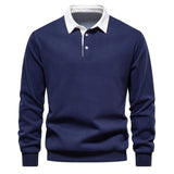 Ponadczasowy sweter polo męski z klasycznym kołnierzykiem