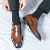 Ponadczasowe buty wizytowe męskie o smukłym fasonie monk strap