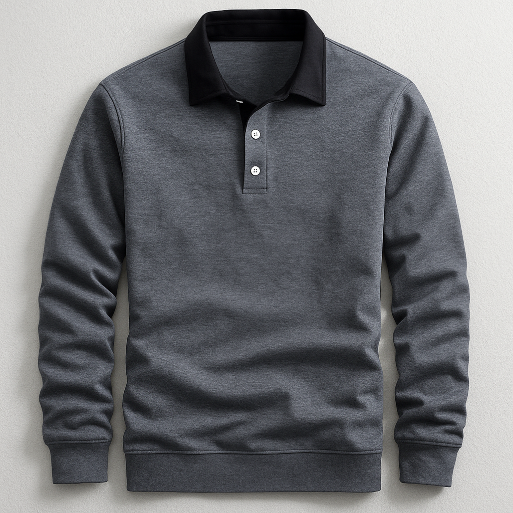 Stylowa koszulka polo męska z eleganckim kontrastowym kołnierzykiem