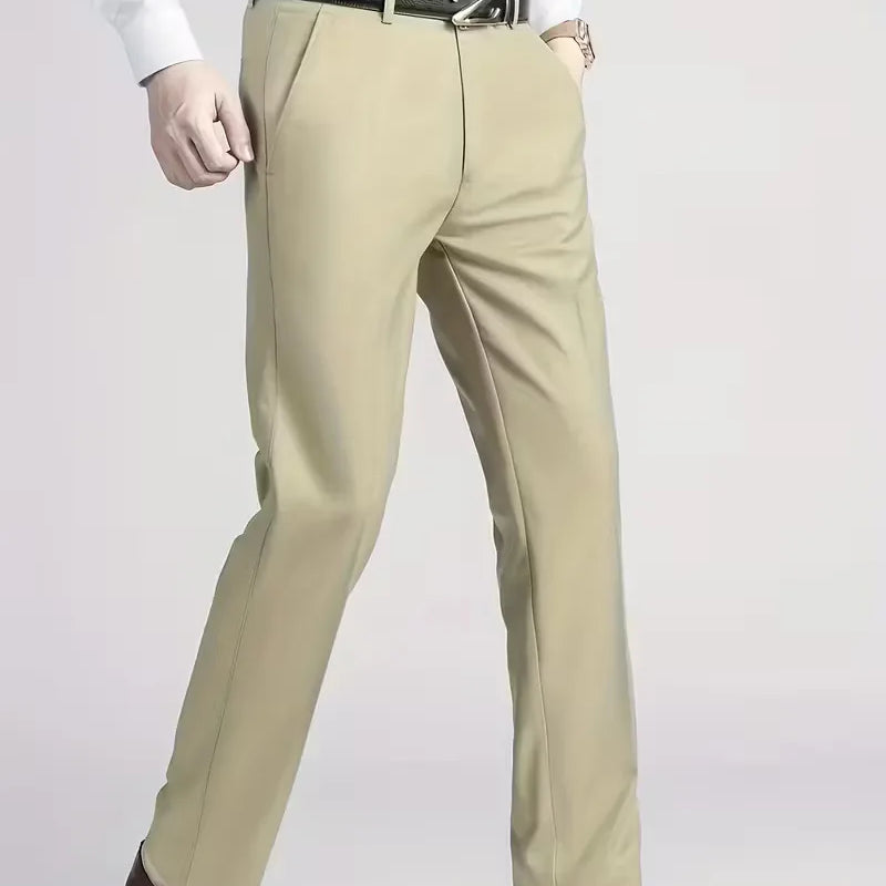 Szykowne spodnie męskie eleganckie o prostym kroju regular fit