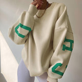 Stylowa Bluza Damska Oversize z Dużymi Napisami College