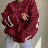 Stylowa Bluza Damska Oversize z Dużymi Napisami College