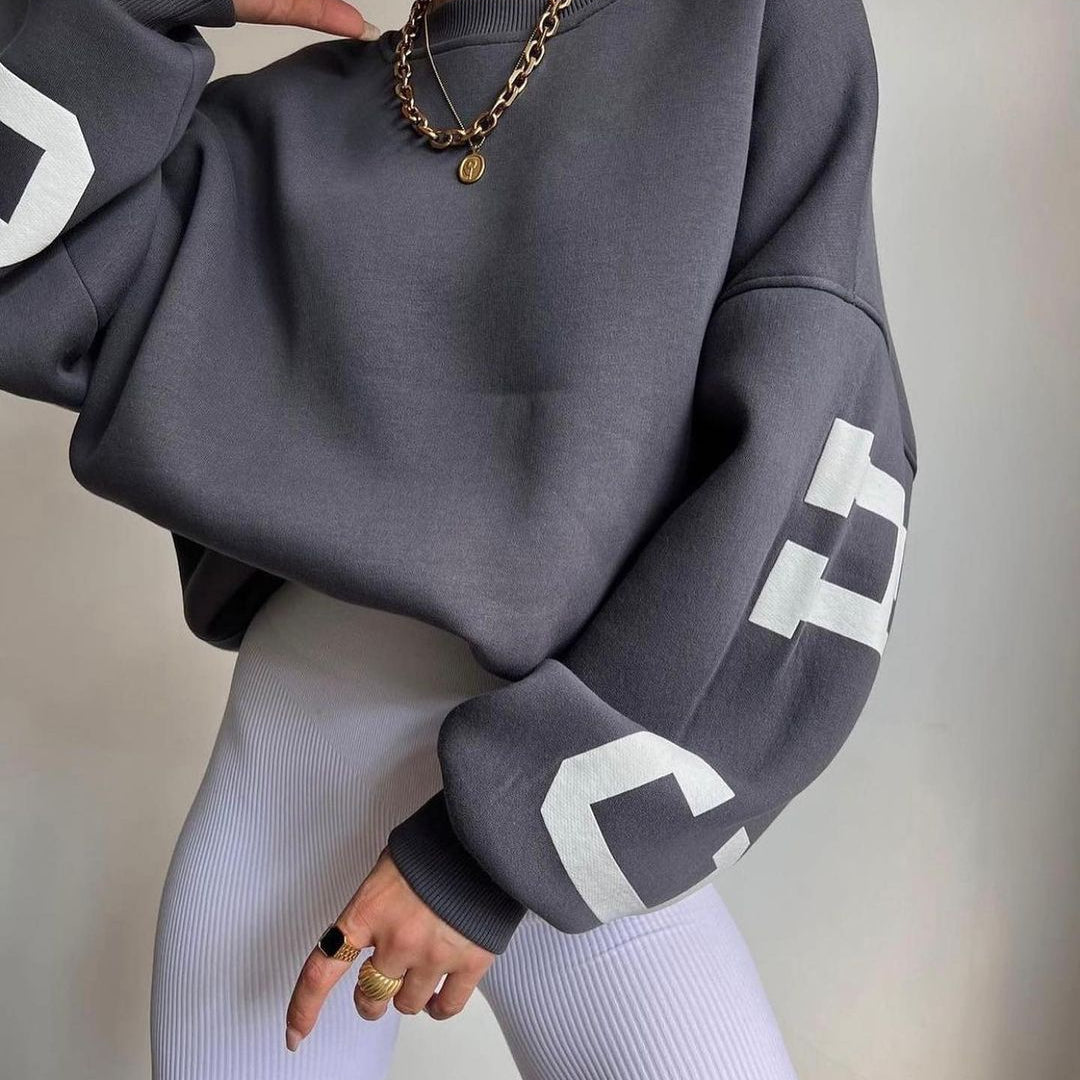 Stylowa Bluza Damska Oversize z Dużymi Napisami College
