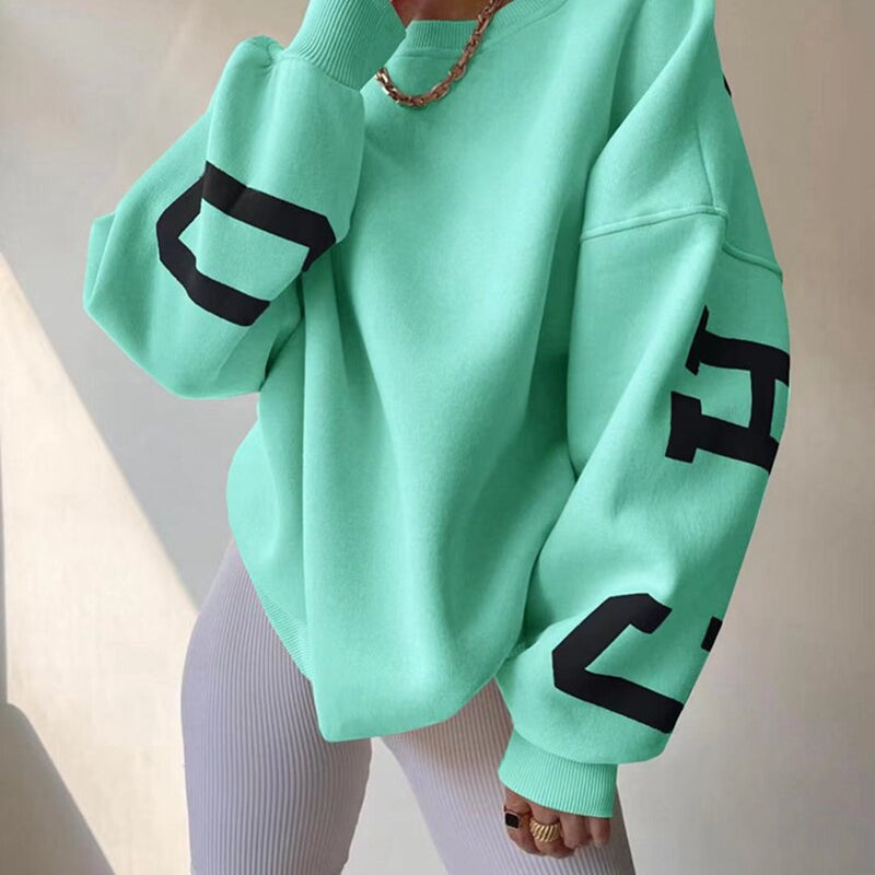 Stylowa Bluza Damska Oversize z Dużymi Napisami College