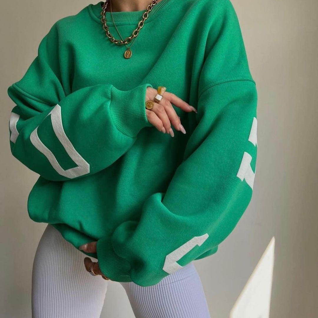 Stylowa Bluza Damska Oversize z Dużymi Napisami College