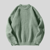 Stylowy Sweter Męski z Prążkowaną Fakturą i Prostym Fasonem