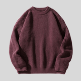 Stylowy Sweter Męski z Prążkowaną Fakturą i Prostym Fasonem