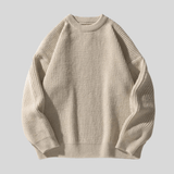 Stylowy Sweter Męski z Prążkowaną Fakturą i Prostym Fasonem