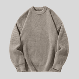 Stylowy Sweter Męski z Prążkowaną Fakturą i Prostym Fasonem