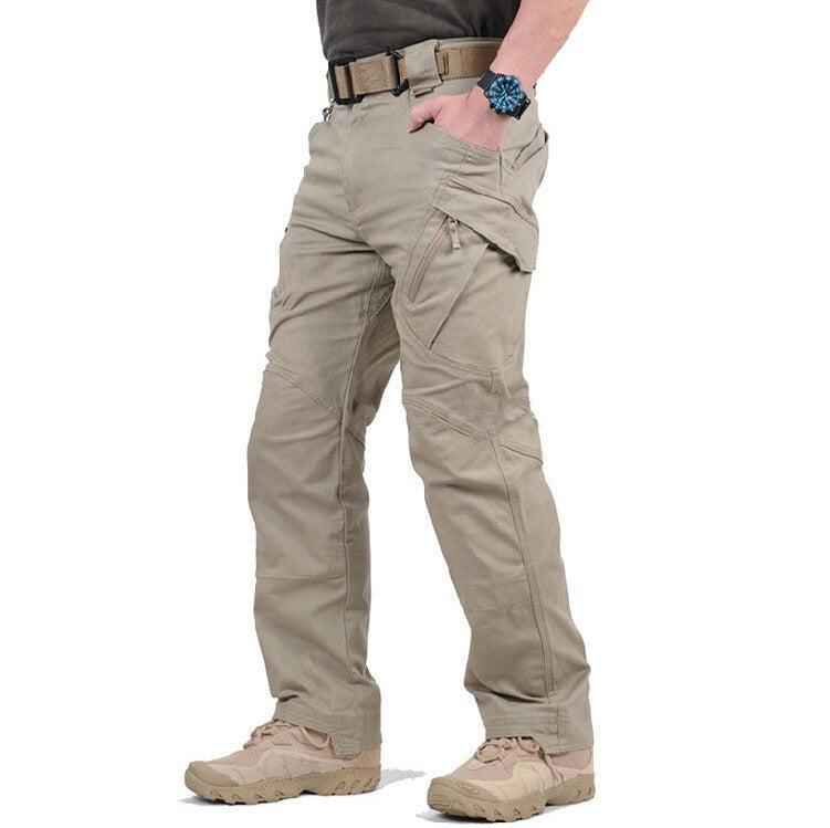 Męskie spodnie outdoorowe cargo z profilowanymi kolanami