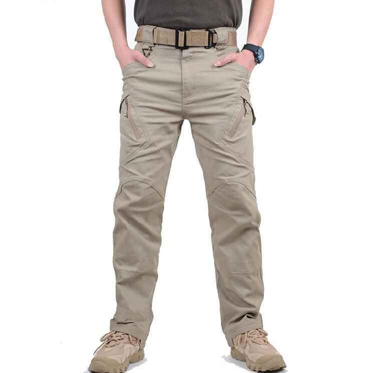 Męskie spodnie outdoorowe cargo z profilowanymi kolanami