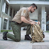 Męskie spodnie outdoorowe cargo z profilowanymi kolanami