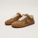 Sneakersy Męskie Retro na karmelowej podeszwie ze sznurowaniem