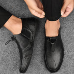 Beztroskie buty męskie wsuwane z elastycznym klinem