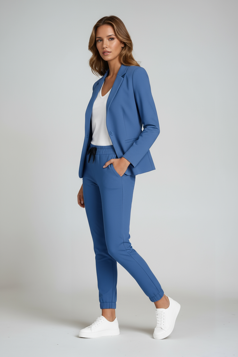 Garnitur damski z marynarką zapinaną na jeden guzik, Sylnia Butik