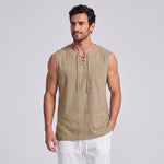 Koszulka męska bez rękawów w kolorze khaki, Sylnia Butik