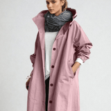 Różowy płaszcz damski oversize, Sylnia Butik